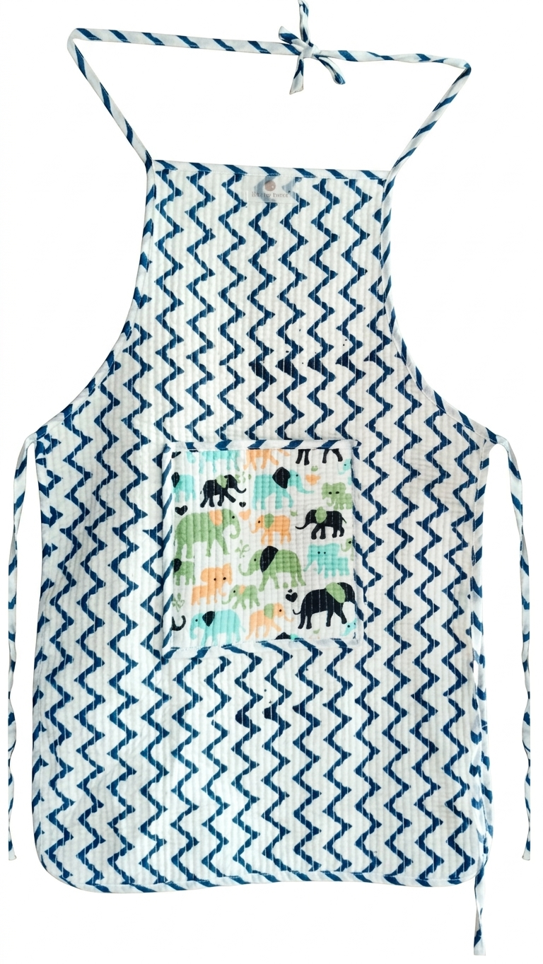 Kids Aprons-assorted-0-12 Years and Free Size  Elephant Print Design