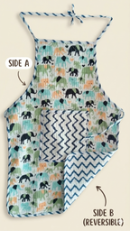 Kids Aprons-assorted-0-12 Years and Free Size  Elephant Print Design