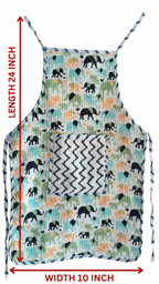 Kids Aprons-assorted-0-12 Years and Free Size  Elephant Print Design