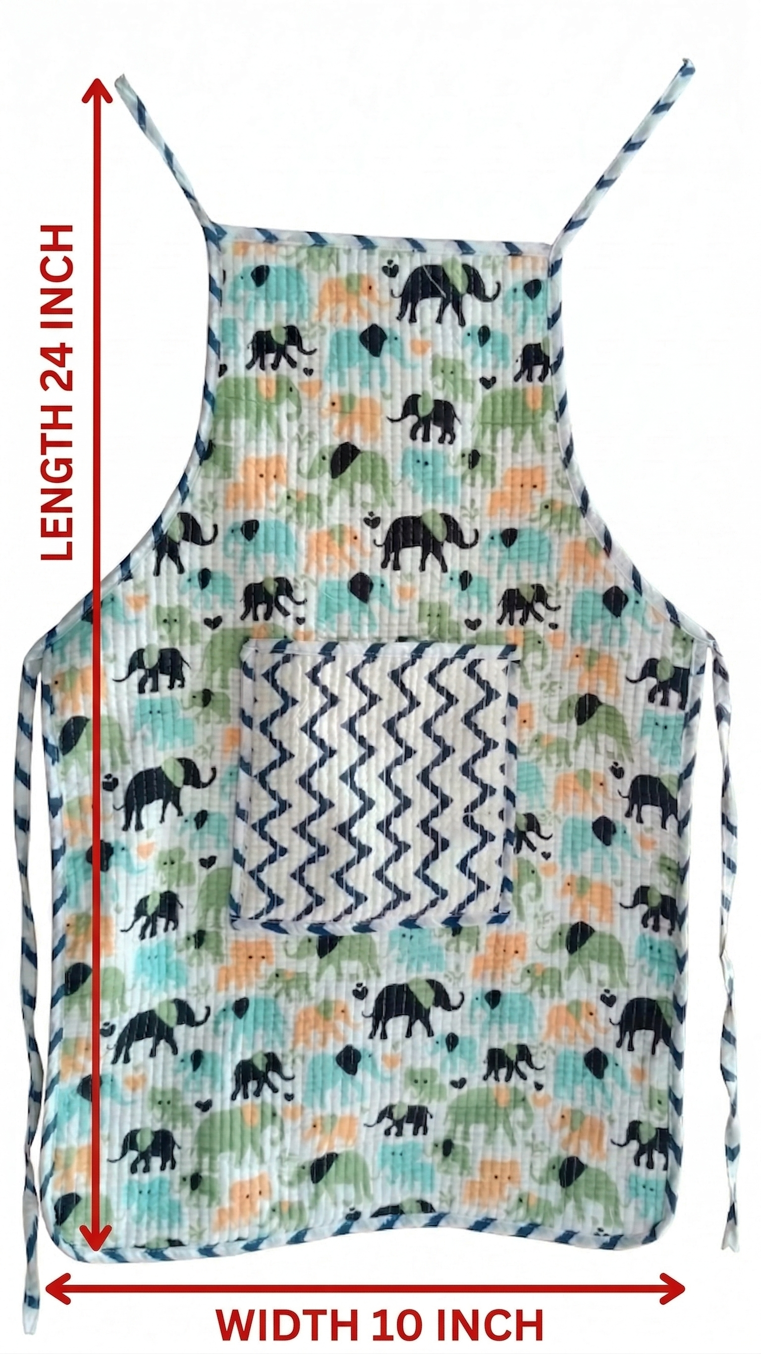 Kids Aprons-assorted-0-12 Years and Free Size  Elephant Print Design