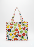 Mini Tote Bag-assorted-0-12 Years and Free Size Pink elephant and tropical palm tree print