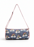 Kids Duffle Bag-assorted-0-12 Years and Free Size Green Quilted Barrel Design