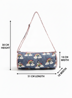 Kids Duffle Bag-assorted-0-12 Years and Free Size Green Quilted Barrel Design