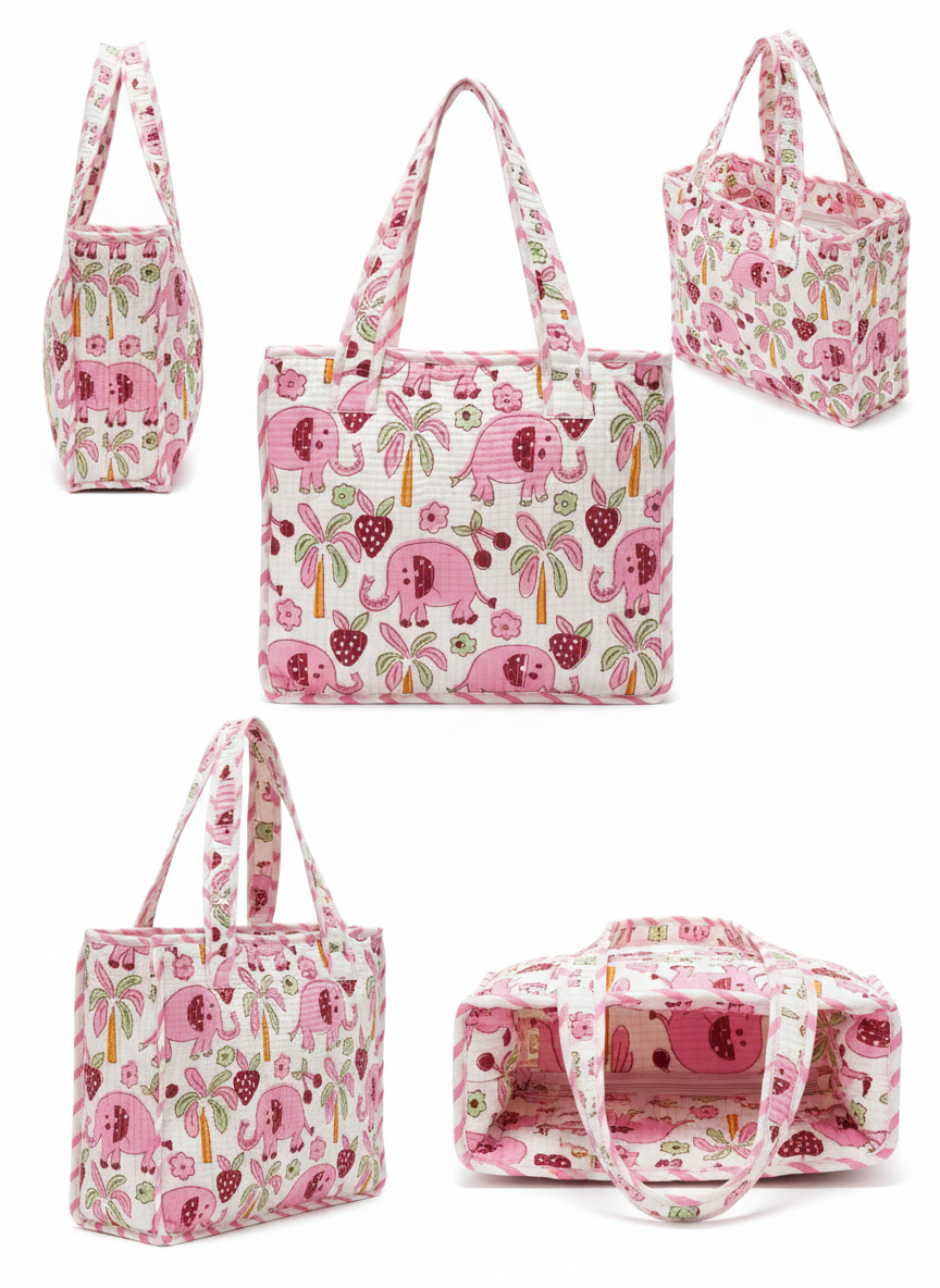 Mini Tote Bag-assorted-0-12 Years and Free Size Fluffy sheep print