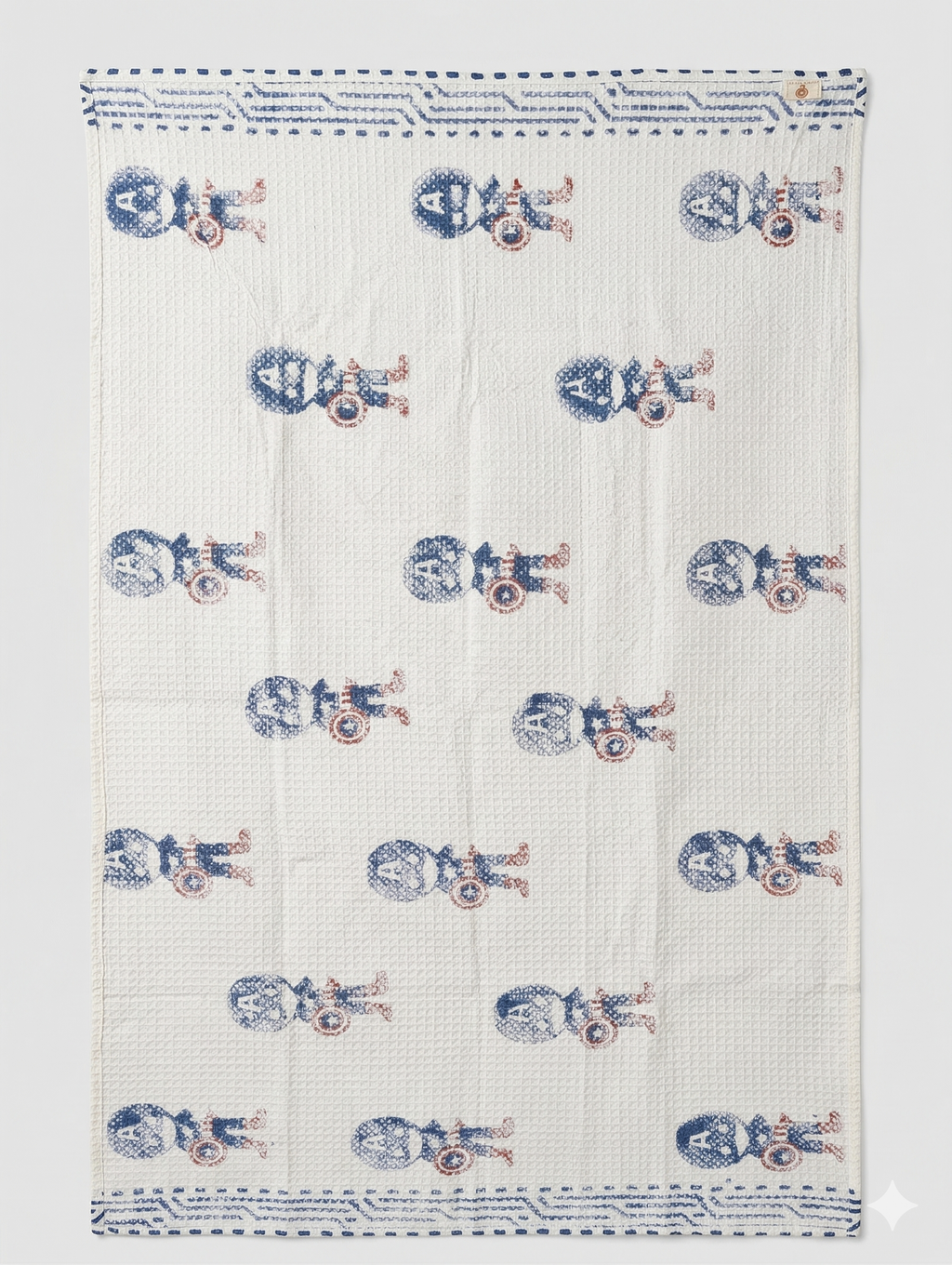 Little Chiku Premium Waffle-Knit Kids Bath Towel - 100% Cotton & Highly Absorbent (Avenger Theme, 125x75 cm)