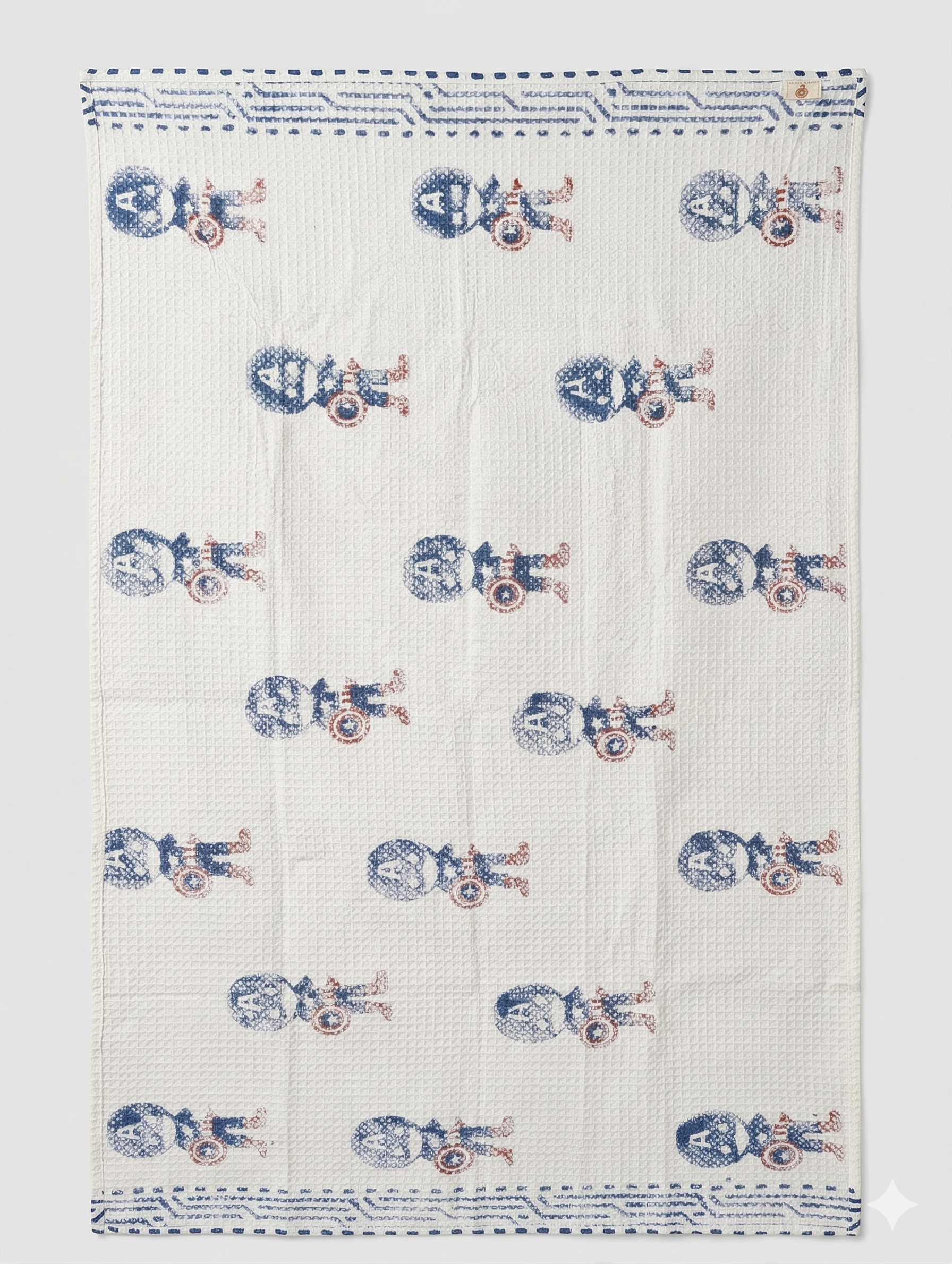 Little Chiku Premium Waffle-Knit Kids Bath Towel - 100% Cotton & Highly Absorbent (Avenger Theme, 125x75 cm)