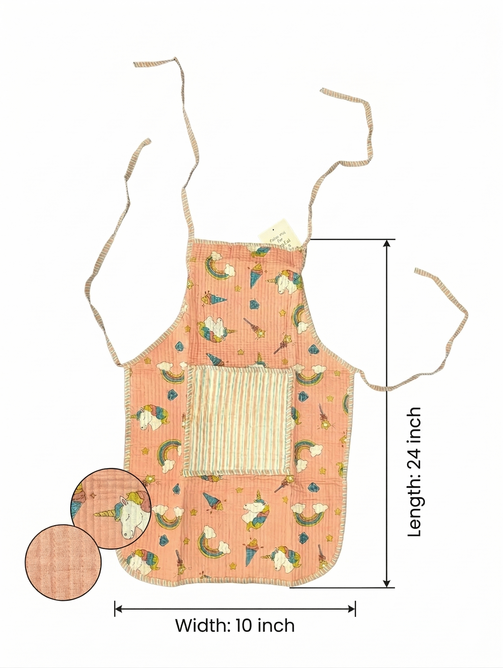 Kids Aprons-assorted-0-12 Years and Free Size Unicorn Print