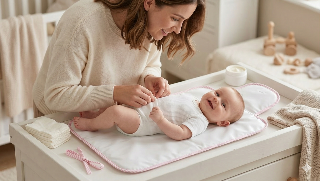 Little Chiku Premium Diaper Changing Mat - Waterproof & Foldable (Big Elephant Print)