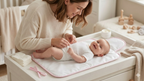 Little Chiku Premium Diaper Changing Mat - Waterproof & Foldable (Big Elephant Print)