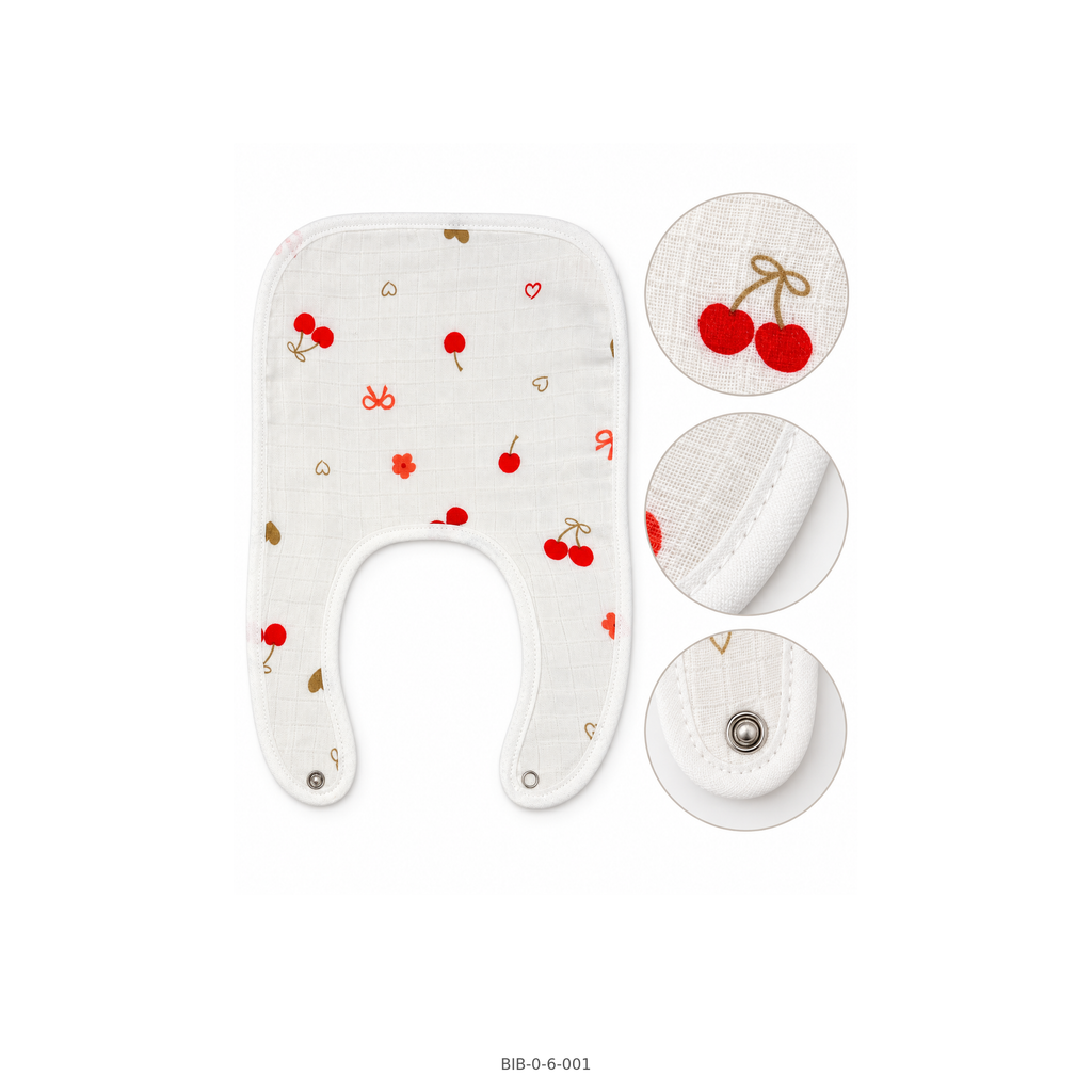 Premium Muslin Bibs - 0-6 Months