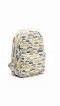 Handcrafted Soft Quilted Cotton Toddler Backpack Vintage car motif Design