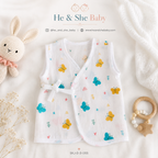 Muslin Side-Knot Jabla for Newborn Baby - 0-3 Months