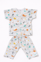 Pack of 5 - Baby Muslin Night Suit Set - Half Sleeve Shirt & Pajama, Soft Cotton Breathable Sleepwear - (6-9 Months)