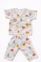 Pack of 5 - Baby Muslin Night Suit Set - Half Sleeve Shirt & Pajama, Soft Cotton Breathable Sleepwear - (6-9 Months)