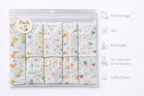 Pack of 5 - Baby Muslin Night Suit Set - Half Sleeve Shirt & Pajama, Soft Cotton Breathable Sleepwear - (6-9 Months)