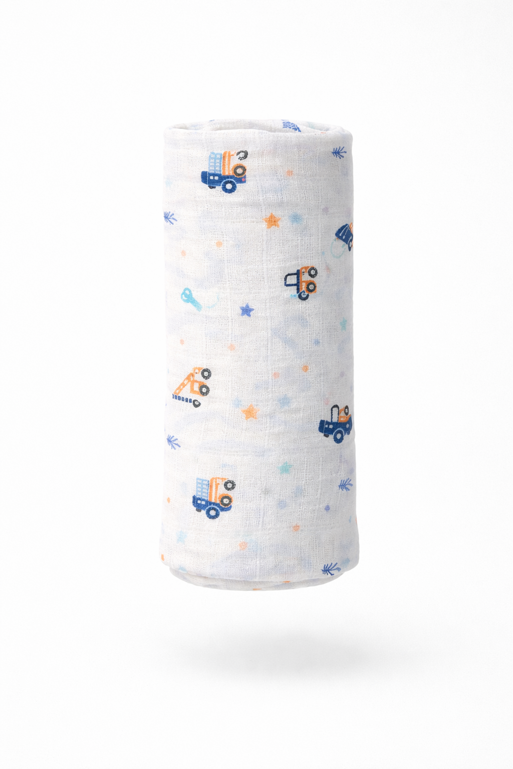 Pack of 3 - Baby Muslin Swaddle Blanket - Soft Cotton Breathable Wrap Multicolor Multi Print - White (100x100 cm)