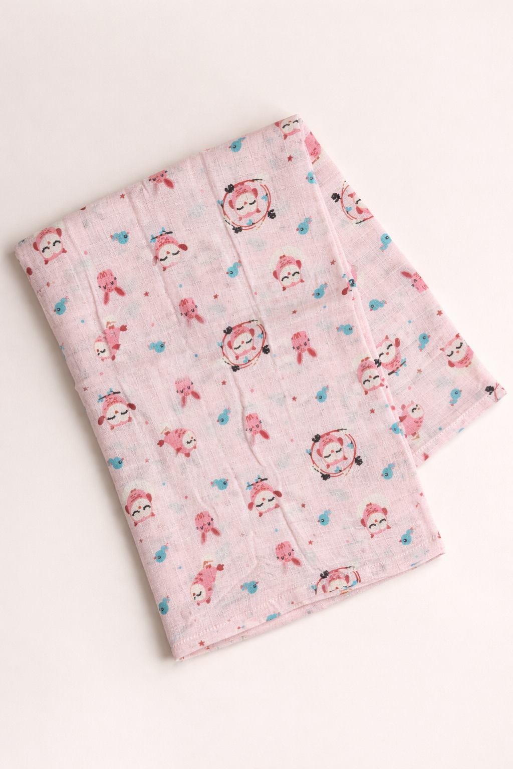 Pack of 3 - Muslin Bath Towel - Soft Cotton Absorbent, Multicolor and Multi Design Print (75x150 cm)
