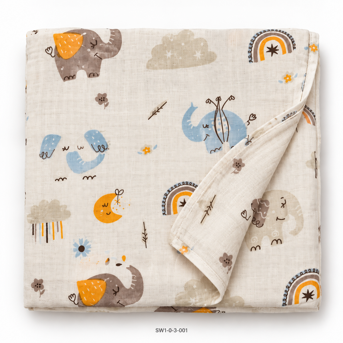 Premium Muslin Crinkled Swaddle - 100 x 100 cm