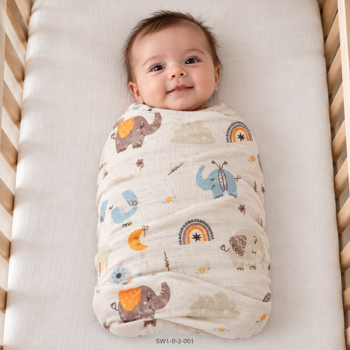 Premium Muslin Crinkled Swaddle - 100 x 100 cm