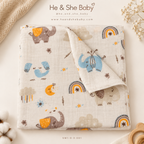 Premium Muslin Crinkled Swaddle - 100 x 100 cm